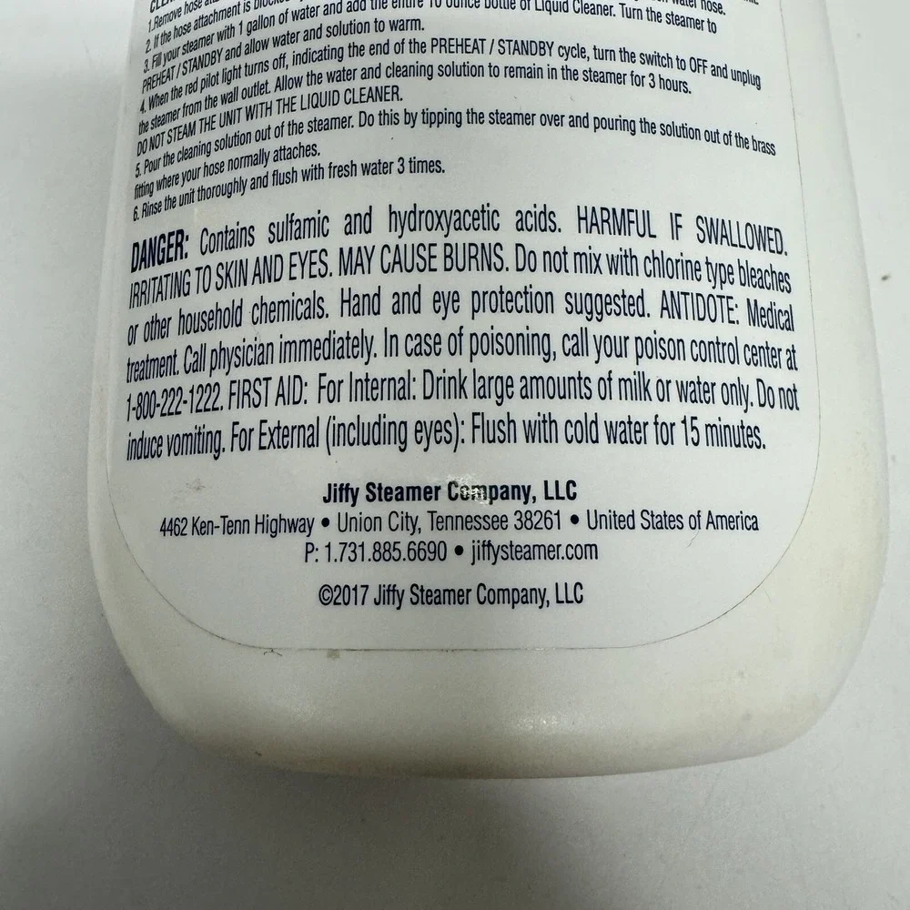 Jiffy Steamer Liquid‎ Cleaner 2008 Removes Hard Water Deposits 10 oz